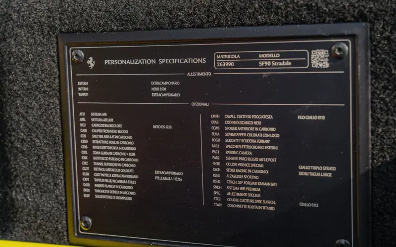 Ferrari SF90 Stradale * ATELIER * GIALLO TRIPLO * CARBON * TAILO - 139002
